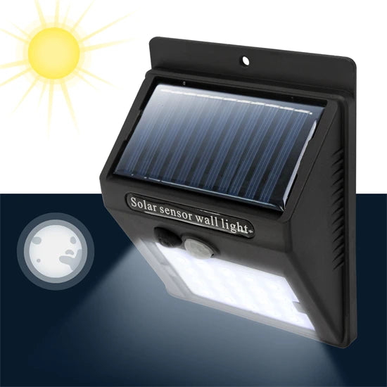 Aplique luz solar con sensor 40 LED Strong